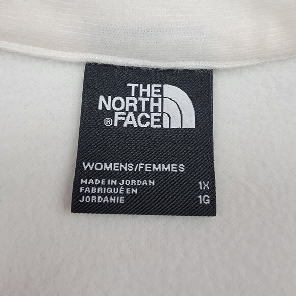 The North Face Sweatshirt Womens 1X Plus Ivory White Full Zip Jacket Outdoor - Picture 2 of 16